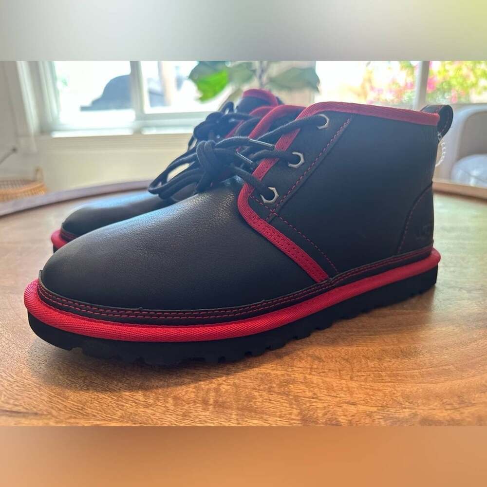 Black & Red UGG Neumel Leather Shoes | Sz 8